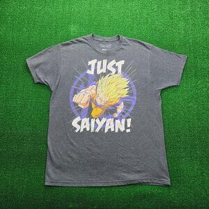 Dragon Ball Z Tshirt Ripple‎ Junction Mens XL Gray Short Sleeve Goku Just Saiyan